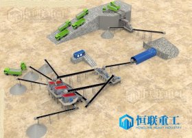 時產500噸石灰石破碎生產線設備配置工藝流程